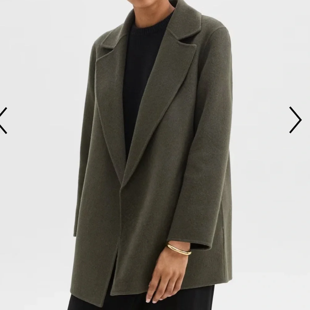 Theory Coat Small Dark Beige/Tan - Picture 2 of 6